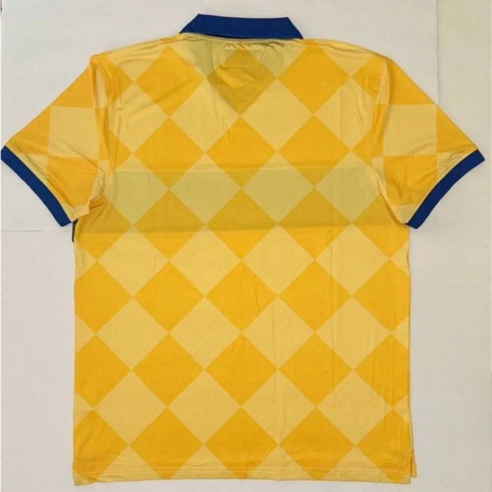Bogey Boys by Macklemore Yellow Argyle Diamond Polo Golf Shirt, Size‎ L, NWT - Picture 3 of 10